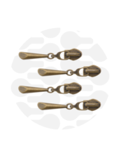 ZipperZoo Zipper puller #5 - teardrop - bronze - pack of 4