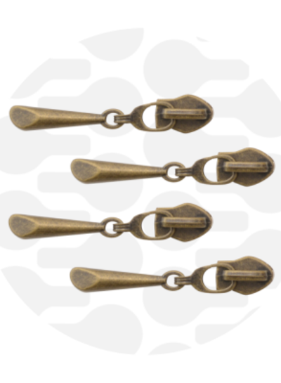 ZipperZoo Zipper puller #5 - teardrop - bronze - pack of 4