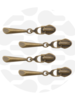 ZipperZoo Zipper puller #5 - teardrop - bronze - pack of 4