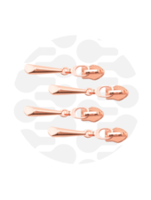 ZipperZoo ritstrekker #5 - druppel - rose goud - verpakt per 4