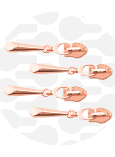 ZipperZoo Zipper puller #5 - teardrop - rose gold - pack of 4