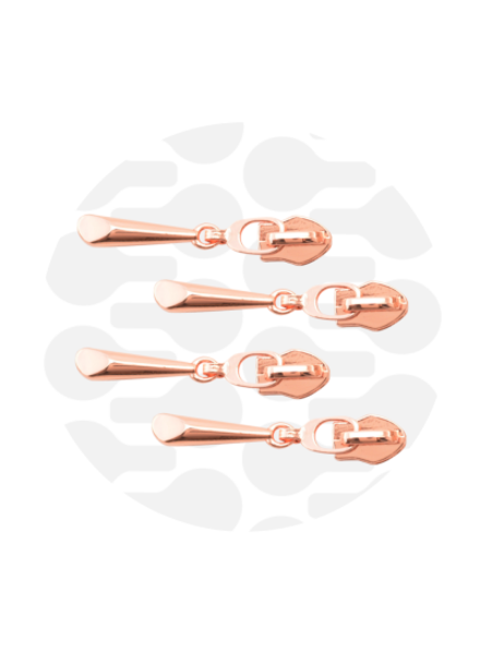ZipperZoo Zipper puller #5 - teardrop - rose gold - pack of 4