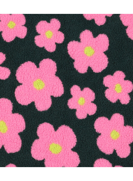 Madeline Neon pink flowers - mooie stevige teddy