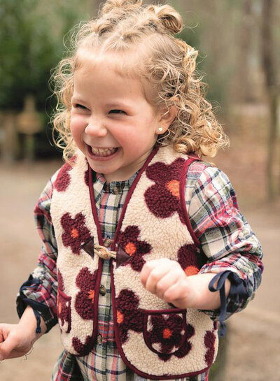 Madeline Neon pink flowers - mooie stevige teddy