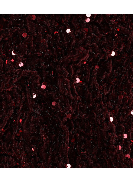 pailletten velvet donkerrood - prachtige rekbare stof