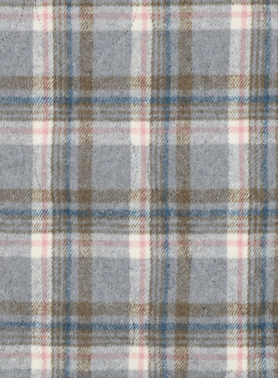 Madeline tartan blue - lined stepper coat fabric