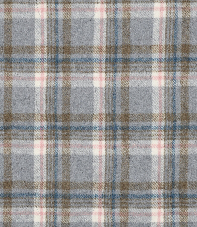 Madeline tartan blauw - gevoerde stepper mantelstof