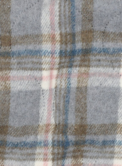 Madeline tartan blauw - gevoerde stepper mantelstof