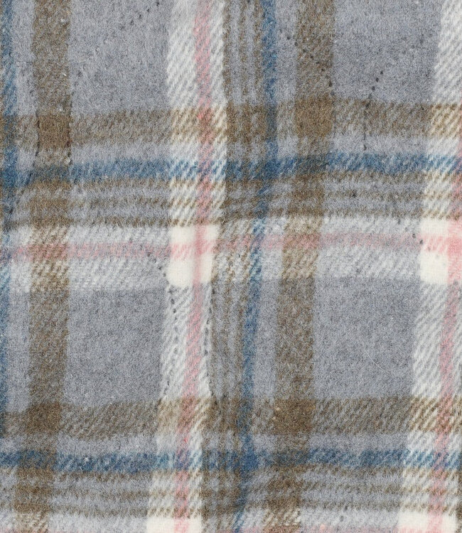 Madeline tartan blauw - gevoerde stepper mantelstof