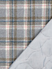 Madeline tartan blue - lined stepper coat fabric
