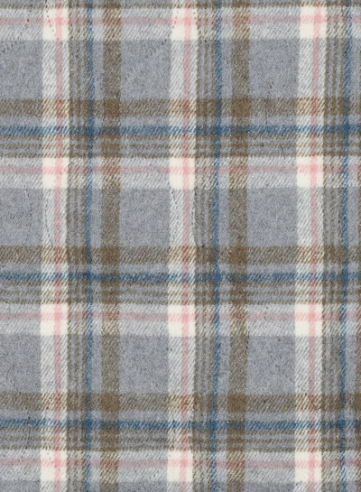 Madeline tartan blauw - gevoerde stepper mantelstof