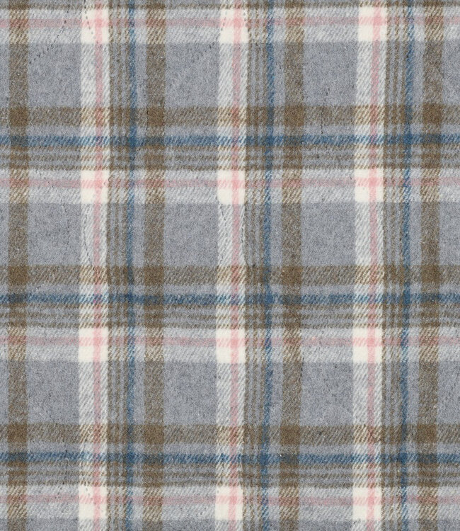 Madeline tartan blauw - gevoerde stepper mantelstof