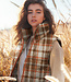 Madeline tartan blauw - gevoerde stepper mantelstof