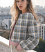Madeline tartan blauw - gevoerde stepper mantelstof