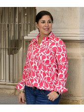 pink twigs - beautiful woven viscose