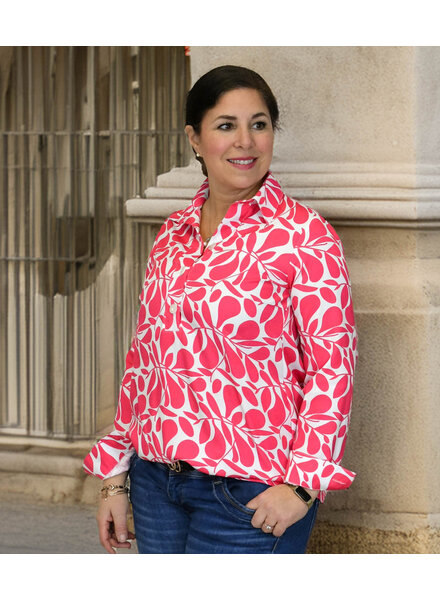 pink twigs - beautiful woven viscose