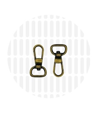 ZipperZoo musketonhaak basic - 15 mm - brons - 2-pack