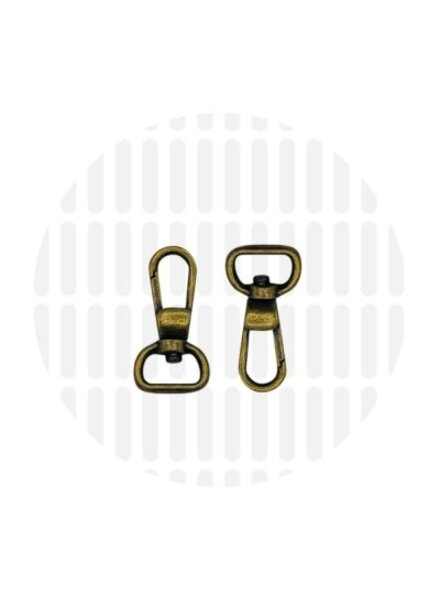 ZipperZoo swivel hook basic - 15 mm - bronze - 2-pack