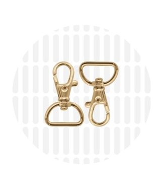 ZipperZoo musketonhaak basic - 19 mm - goud - 2-pack