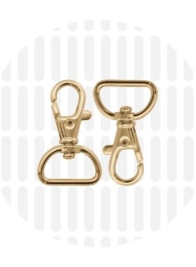 ZipperZoo swivel hook basic - 19 mm - gold - 2-pack