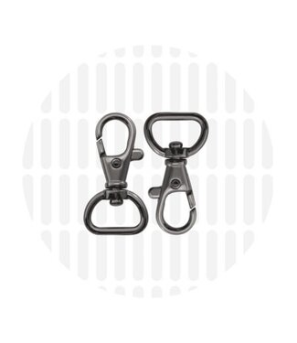 ZipperZoo swivel hook basic - 19 mm - gun metal - 2-pack