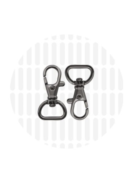 ZipperZoo musketonhaak basic - 19 mm - gun metal - 2-pack
