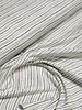 Madeline khaki and aqua fine stripes on ecru - jersey