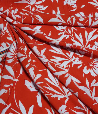 deadstock red & blue - viscose crepe