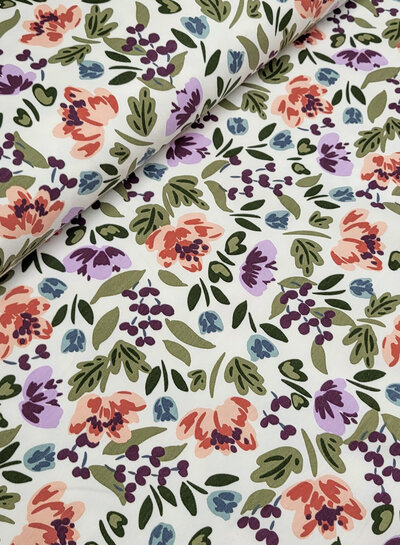 Madeline prachtige bloemen french terry