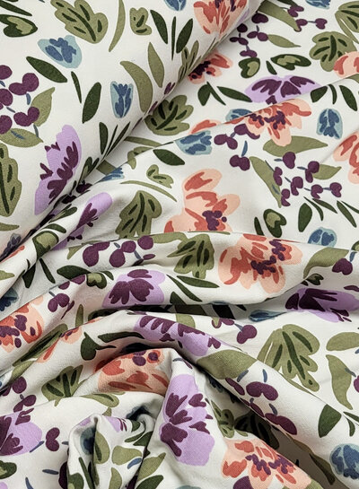 Madeline prachtige bloemen french terry