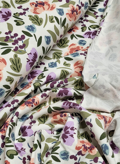 Madeline prachtige bloemen french terry