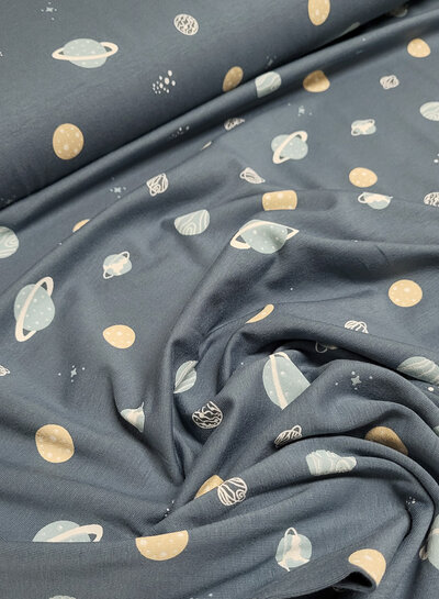 Madeline planets - steel blue - jersey