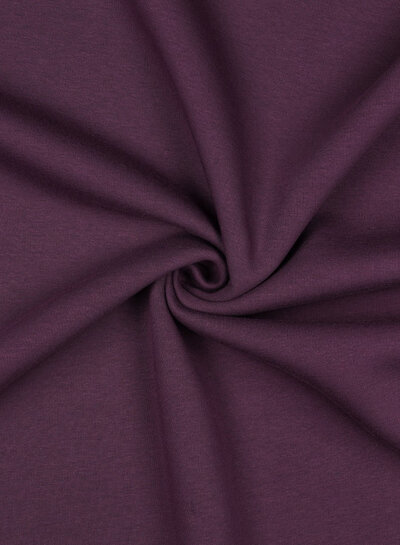 mauve wine (aubergine) - thick jogging, softly roughened on the inside