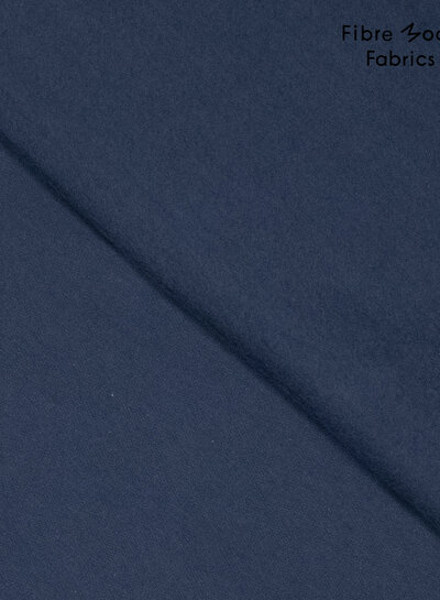 Fibremood marineblauw - boordstof met ribbel - 1 meter breedte