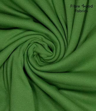 Fibremood groen - boordstof met ribbel - 1 meter breedte