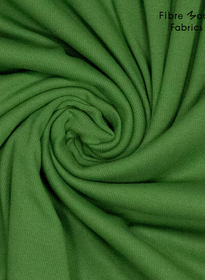 Fibremood green - ribbed fabric - 1 meter wide