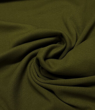 Fibremood olive green - ribbed fabric - 1 meter wide