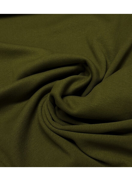 Fibremood olive green - ribbed fabric - 1 meter wide