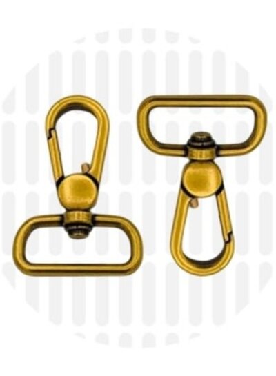 ZipperZoo musketonhaak premium - 25 mm - brons - 2-pack