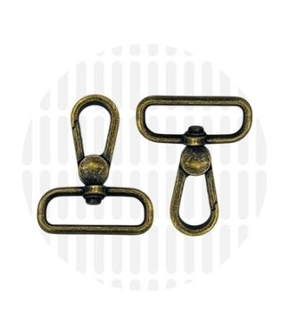 ZipperZoo musketonhaak premium - 32 mm - brons - 2-pack