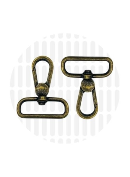 ZipperZoo carabiner premium - 32 mm - bronze - 2-pack