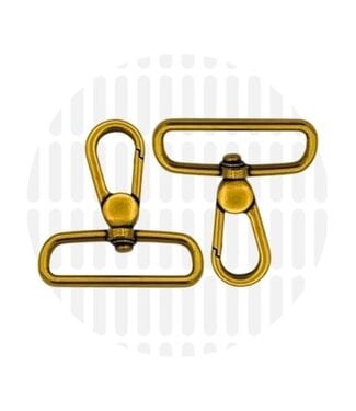 ZipperZoo carabiner premium - 38 mm - bronze - 2-pack