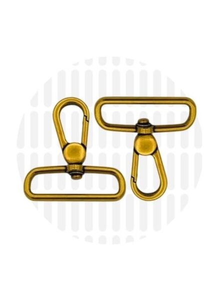 ZipperZoo musketonhaak premium - 38 mm - brons - 2-pack