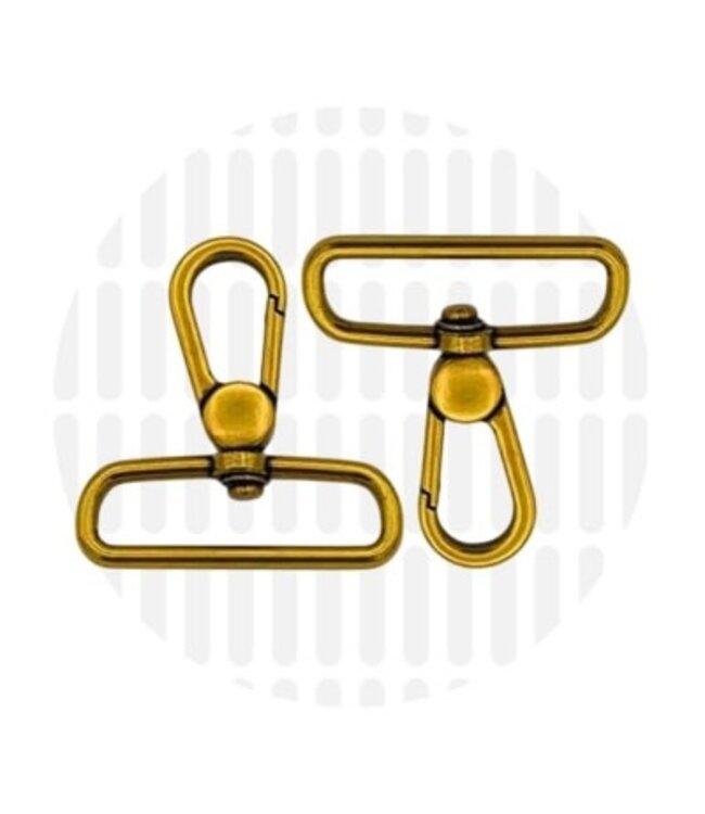ZipperZoo musketonhaak premium - 38 mm - brons - 2-pack