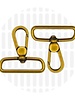 ZipperZoo carabiner premium - 38 mm - bronze - 2-pack