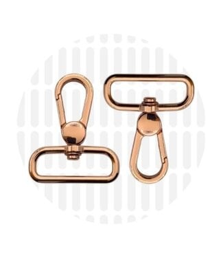 ZipperZoo carabiner premium - 32 mm - rose gold - 2-pack