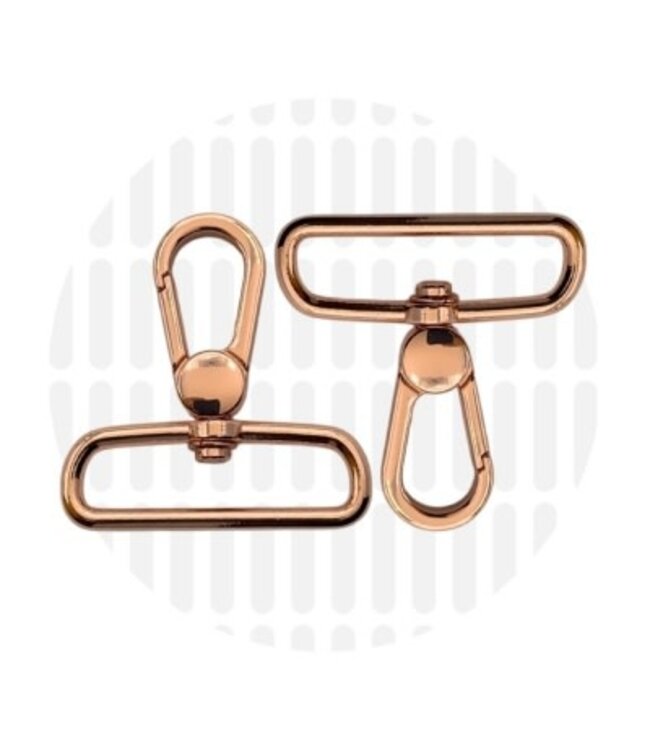 ZipperZoo musketonhaak premium - 38 mm - rose gold - 2-pack