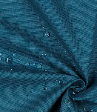 petrol blue - water-repellent cotton canvas