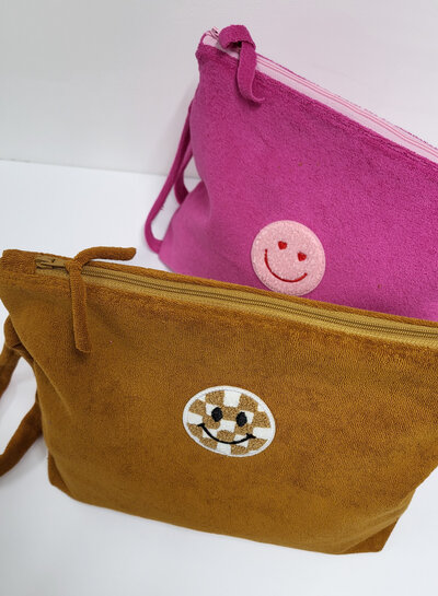 Madeline Lien Pouch - pakket voor 2 tasjes - fuchsia spons