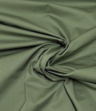 poplin cotton stretch - shirt fabric - forest green